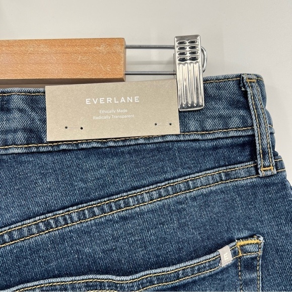 Everlane The Original Curvy Cheeky Straight Jean in Washed Midnight Size 32 Crop - Picture 8 of 15